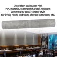 thumbnail image 3 of Papel tapiz ANGGREK adhesivo PVC decoración gris cemento 40x900 cm con cuchillo para sala de estudio, 3 of 8