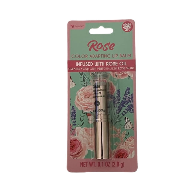 Bálsamo labial con aceite de rosa teñido b.pure en transparente