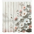 thumbnail image 4 of Ambesonne Pink Shower Curtain, Modern Farmhouse Tender Floral, 69"Wx84"L, Pale Mauve Blush, 4 of 4