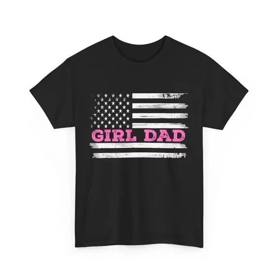 Girl Dad Father'S Day Dad Daughter, Dad Of Girls Outnumbered T-Shirt Unisex S-5XL Hot Trending Shirt, Vintage Birthday Gift