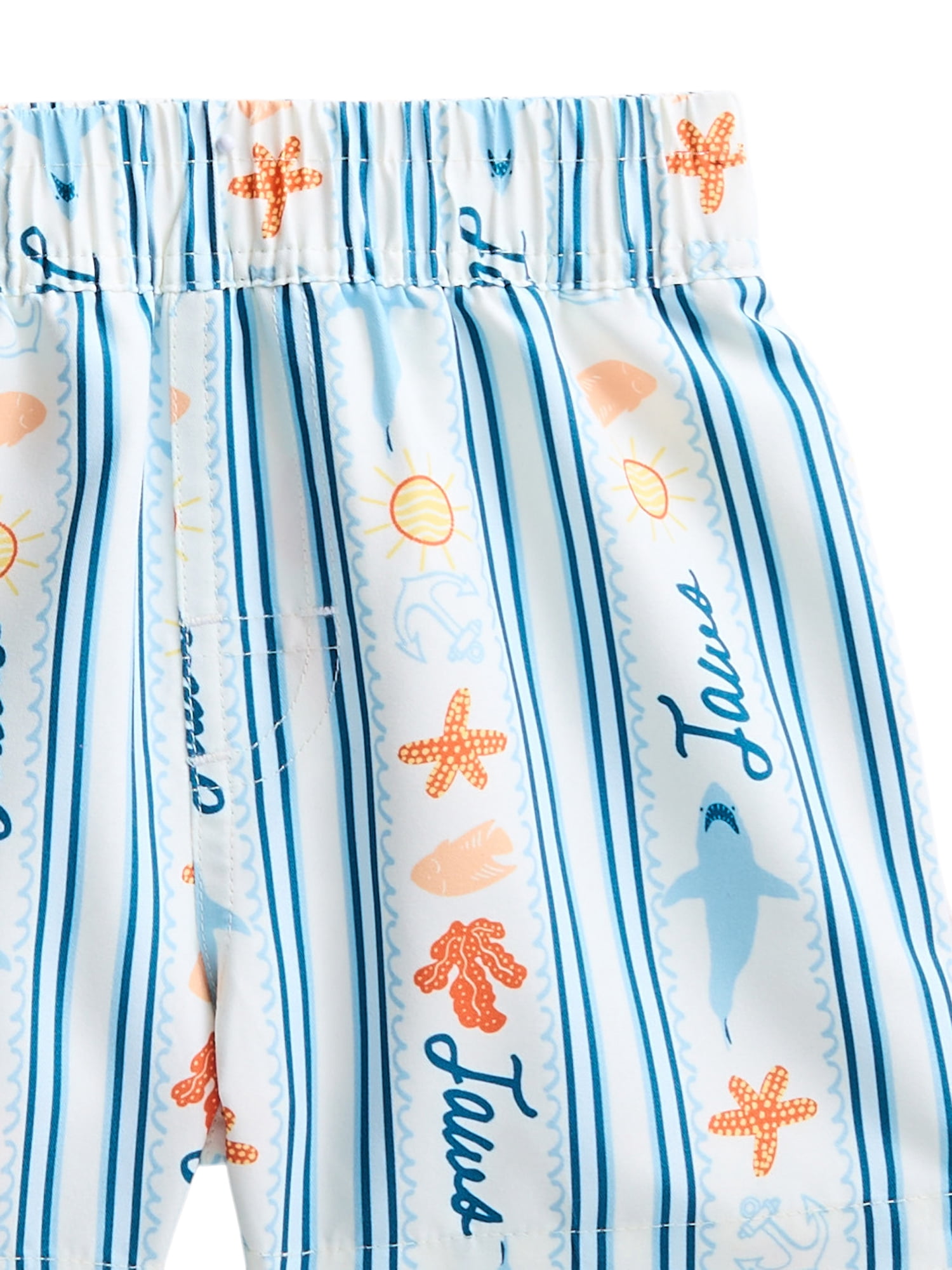 Jaws Toddler Boys Rashguard and Swim Trunks Set with UPF50, 2-Piece, Sizes 12M-5T