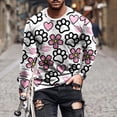 thumbnail image 2 of Pompotops Homme Décontracté Col Rond Manches Longues Pull Patte T-Shirt Imprimé 3D en Solde, 2 of 5