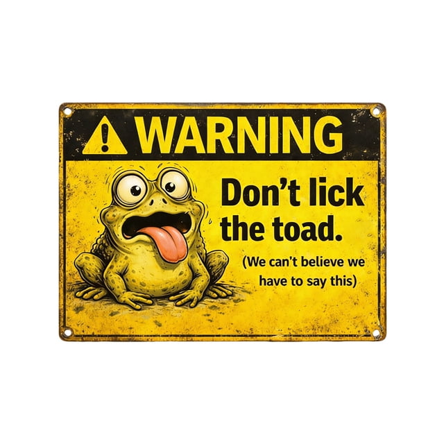 Do Not Lick Metal Warning Sign Suitable For Decoration In Various Occasions.(C)