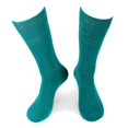 thumbnail image 7 of Feraricci Solid Color Polyester Socks for Men, Casual and Formal Attire Mid Rise Men’s Crew Socks - Teal, 7 of 7