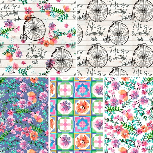 Download David Textiles, Inc. 44" 100% Cotton Bike Sewing & Craft Fabric By the Yard, Multi-color ...
