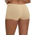 thumbnail image 3 of INSPIRE CHIC Women's Seamless Ice Silk Lace Trim Slip Shorts for Under Dresses Lightweight Elastic Boyshorts M Beige Y2, 3 of 5