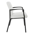 thumbnail image 3 of Guest Chair in White Faux Leather with Black Frame, 3 of 5