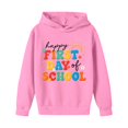 thumbnail image 5 of XAOFW Girls Back To School Hoodies Long Sleeve Letter Print Hooded Sweatshirt Loose Fit Pullover Hoodies For First Day Of School Breathable Top 13-14 Years, 5 of 7