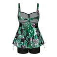 thumbnail image 5 of Chama Paisley Bathing Suits for Women Plus Size Tummy Control Swimsuits Tankini Shorts Swimwear Set, 5 of 7