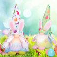 thumbnail image 4 of Gnomo de Pascua, decoración hecha a mano, luces de conejito de primavera, Tomte sueco, adorno de felpa para el hogar, figuritas de conejo, regalos, 4 of 4