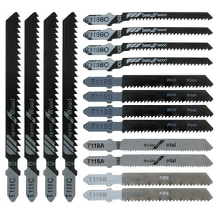 Threns 35 Pcs T-Shank Jigsaw Blade Set Cuts Jigsaw Blades for Wood Plastic  and Metal Cutting with Black & Decker 