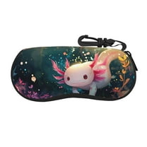 Balery Whimsical Axolotl Fantasy for Zipper Sunglasses Case, Eyeglasses Cases, Protective Case For Glasses,Flexible Eyewear Storage,Multi-Purpose Key Lock Case