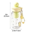 thumbnail image 3 of Cute Kawaii Water Bottle with Strap & Filter, Leakproof Portable Reusable Plastic Water Bottle for Women, Cartoon Animal Design Clear Drink Cup for Office, Travel, Outdoor Sports, 3 of 7