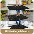 thumbnail image 5 of PABUBE Outdoor Doormat, Weatherproof Low Profile Outdoor Mat,Heavy Duty Non-Slip Welcome Mat, Dirt Trapper Washable Entry Rug for Front Doors Entryway,47"X71",Black, 5 of 10