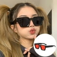thumbnail image 4 of Glasses, Square Sunglasses For Men Women Fashion Thick Rectangle Sun Glasses Shades Designer Style ,Outdoor Sports, 4 of 4