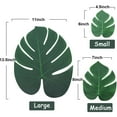 thumbnail image 2 of Dalrosia 30PCS Artificial Palm Leaves, Tropical Faux Leaves Green Faux Monstera Leaves for Hawaiian Luau Jungle Party Safari Birthday Table Decorations, 2 of 7