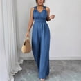 thumbnail image 5 of HBGVBA Women's Casual Maxi Dress,Cami Sleeveless Dresses,V-Neck Solid Color Jumpsuit Loose Lightweight Dress, 5 of 5