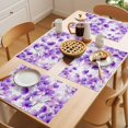 thumbnail image 5 of Purple Flowers Placemats Set of 4 Spring Blooms Botanicals Watercolor Floral Place Mats Indoor Wipeable Table Mats Washable Dining Table Placemats for Kitchen Holiday Party Home Decor 13x19 Inch, 5 of 9