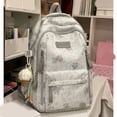 thumbnail image 3 of Casual Daily School Travel Bag Lightweight 15.6 Inch School Backpack with Multi-Pocket Large Capacity for Women Casual (Grey), 3 of 4