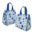 thumbnail image 2 of Pioneer Flower Floral Print Pattern Insulated Lunch Bag for Women & Adults,Large Portable Soft Cooler Lunch Bag,Thermal Food Storage Tote with Pearl Cotton,8.66L,8.75x5.75x9.5 Inch, 2 of 6