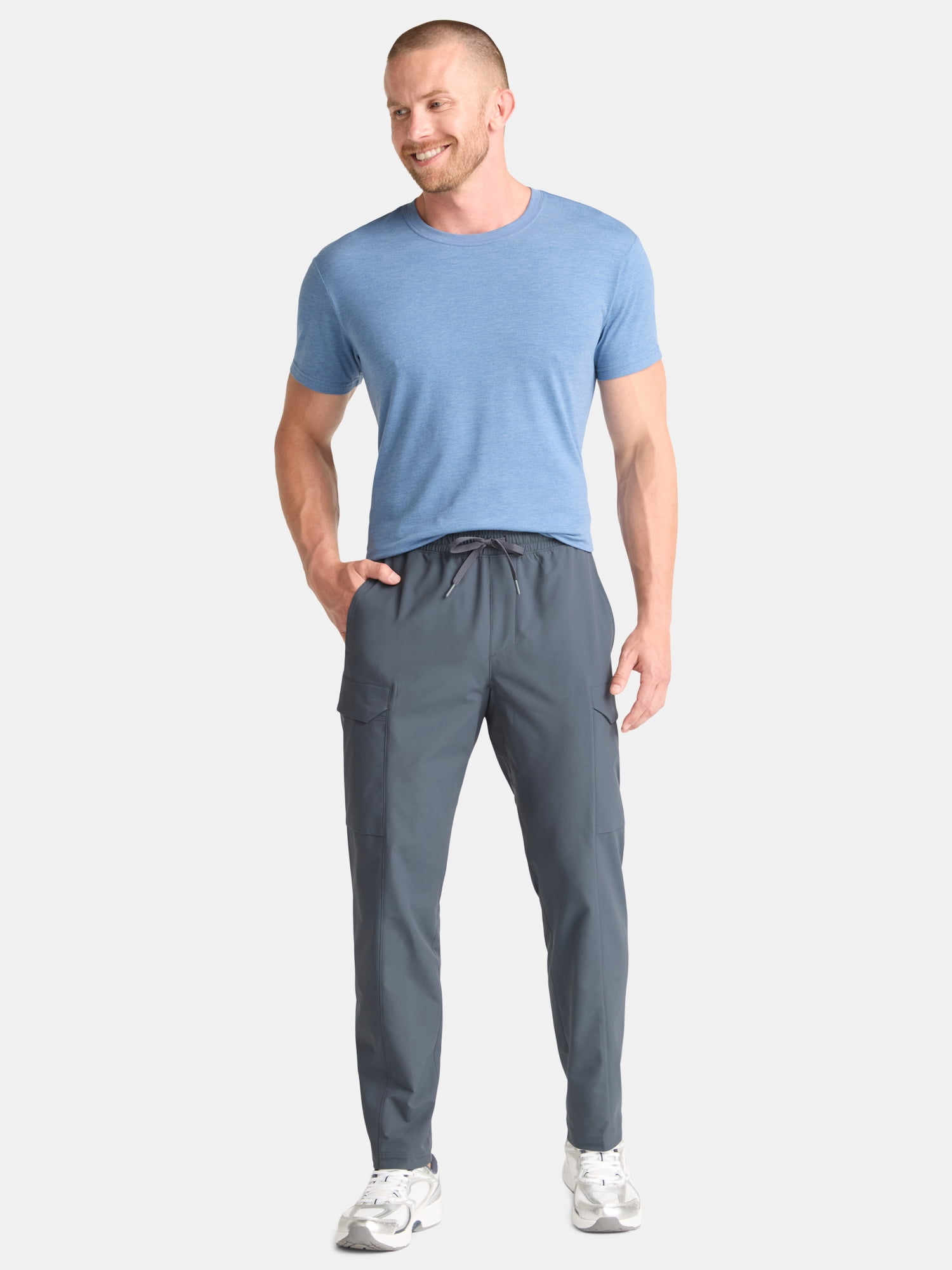 Athletic Works Men’s and Big Men’s Stretch Cargo Pants, Sizes S-3XL