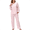 Pink, variant on Womens Button Down Pajamas Set Soft Pjs Long Sleeve Top and Pants Sleepwear Set Lounge Sets