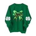 thumbnail image 2 of St Patricks Day Sweatshirts Women Crewneck Irish Shamrock Graphic Hoodless Sweatshirt Womens Casual Round Neck Loose Fits Lightweight Comfy Sweatshirt, 2 of 5
