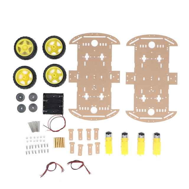 Chasis de bricolaje, chasis de automóvil inteligente, chasis de rueda motriz, kit de chasis de automóvil construido para precisión