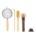 thumbnail image 3 of Juego de batidor de matcha, herramientas para matcha, cepillo mezclador para principiantes, herramienta profesional de bambú para hacer té, cuchara de Conjunto oscuro de 4 piezas, 3 of 9