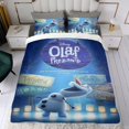 thumbnail image 4 of Olaf Presenta Conjunto de sábanas temático, trío de piezas, cómodo y amigable con la piel, diseño único, regalo de decoración para el hogar para familiares, amigos y fans,173cm *218cm, 4 of 6