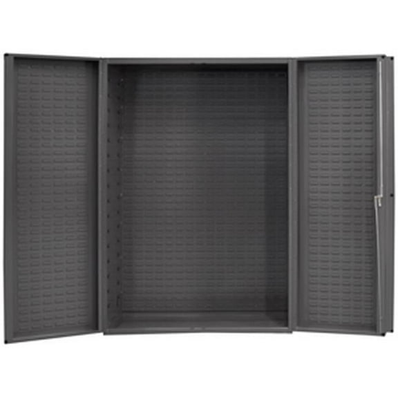 Durham DC-482472-BDLP-95 14 Gauge Heavy Duty Lockable Cabinet with Deep Door Style, Gray - 48 x 24 x 72 in.