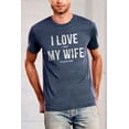thumbnail image 2 of I Love It When My Wife Lets Me Go Fishing Men's Modern Fit Fun Casual T-Shirt Printed Graphic Tee, 2 of 5