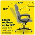 thumbnail image 2 of Scranton & Co Adjust Height Modern Velvet Office Chair in Gray, 2 of 9