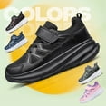 thumbnail image 5 of vibdiv Boys Girls Shoes Kids Sneakers Unisex Breathable Running Lightweight Shoes All Black Big kid Size 3, 5 of 9