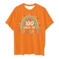 thumbnail image 3 of Kids' Back to School T-Shirt: Casual Loose Fit Round Neck Short Sleeve 100 Days of School Print for Toddlers & Girls, 3 of 3