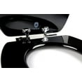 thumbnail image 2 of Art of Acryl Elongated Toilet Seat w/Slow Close Chromed Metal Hinges, Wood, Piano Black, 2 of 6