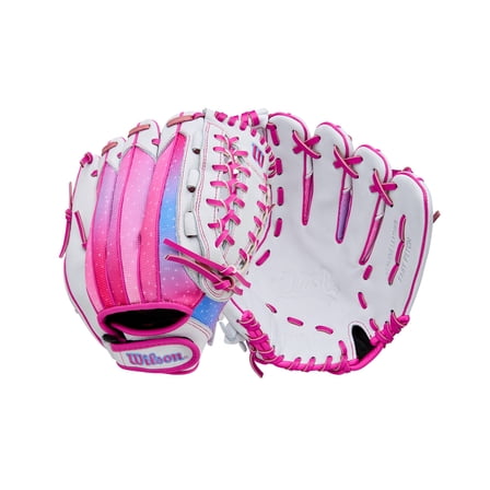Wilson 2026 A440 Flash™ 12" Youth Fastpitch Glove - Flamingo Pink/White, Right Hand Throw