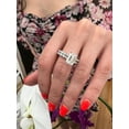thumbnail image 2 of Skye - Moissanite Emerald Cut Lab Diamond Eternity Engagement Ring, 2 of 5