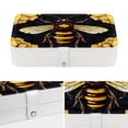thumbnail image 4 of Honeybee Elegant PU Leather Jewelry Box with Removable Compartment, Portable Earring Organizer, Necklace Organizer, and Decorative Box, 4 of 6
