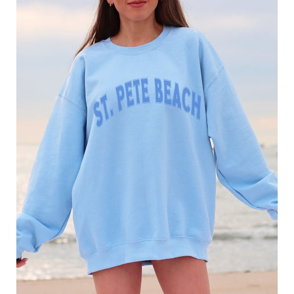 St Pete Beach Sweatshirt, Trendy Varsity Sweatshirt, Aesthetic College Crewneck, Oversized Minimalist Sweater, St Pete Beach Florida Shirt Tshirt All Size S-5XL