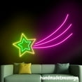 thumbnail image 3 of Handmadetneonsign Star Neon Sign, Star Wall Art Decor, Stars Neon Sign, Bedroom Wall Decor 65029, 3 of 5