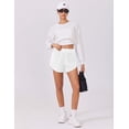thumbnail image 6 of Pinspark Black Shorts Women High Rise Workout Running Shorts Soft Exercise Shorts with Mesh Liner, 6 of 7
