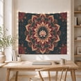 thumbnail image 5 of Lotus Mandala on Dark Floral Background, Calming Boho for Meditation Enthusiasts, Spiritual Wall Art, Housewarming Gift, Tapestry Wall Hanging for Meditation Room and Bedroom, 5 of 6