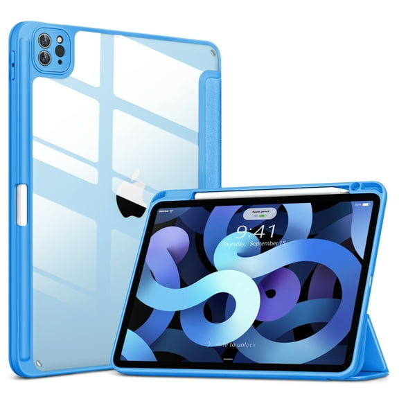 DTTOCASE iPad Pro 12.9 Case 6th/5th/4th/3rd Generation 2022/2021/2020/2018,Clear Cover-Azure