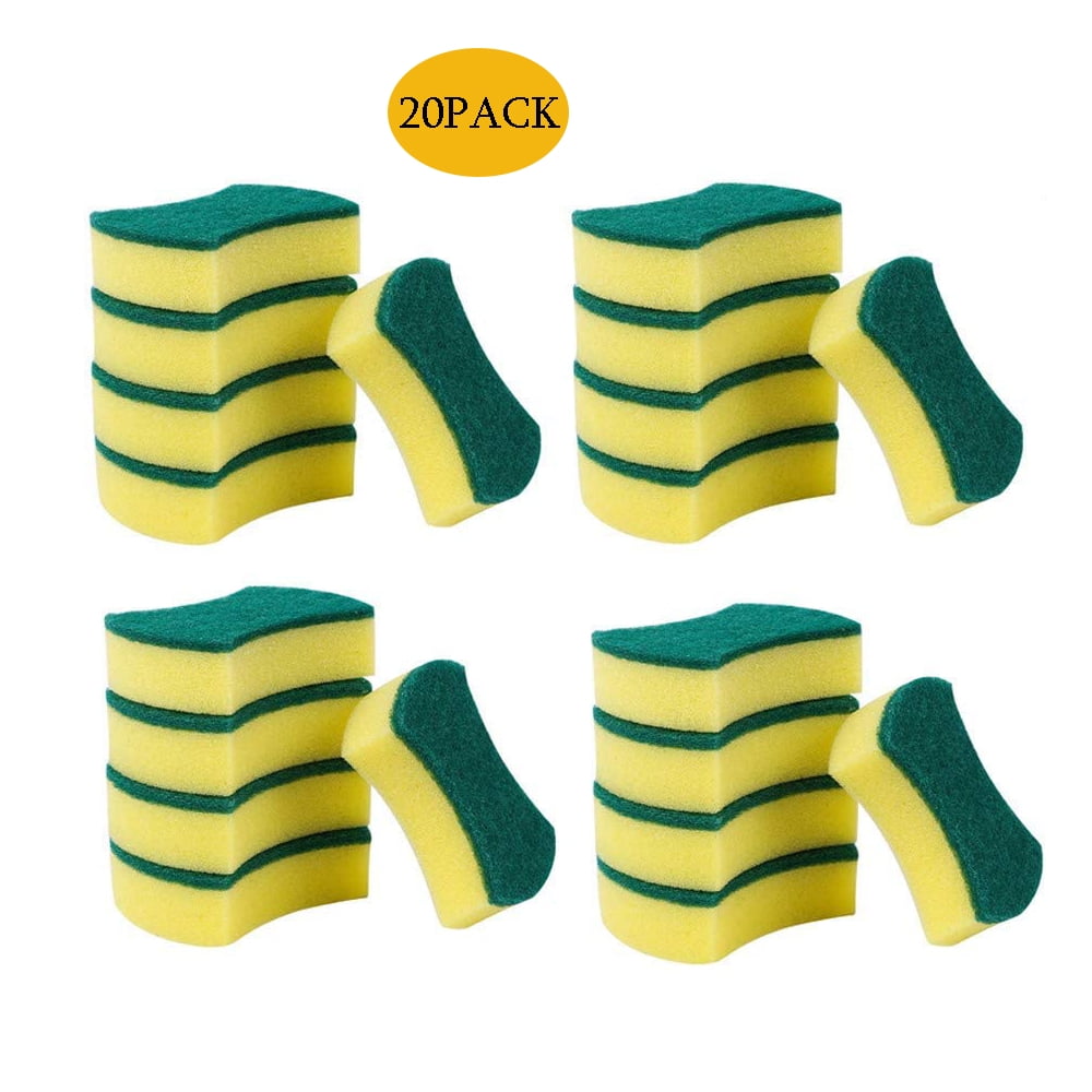 Sponge Cleaning Kitchen Dish Washing Double Sided Magic Scrubber Scouring 6PCS 