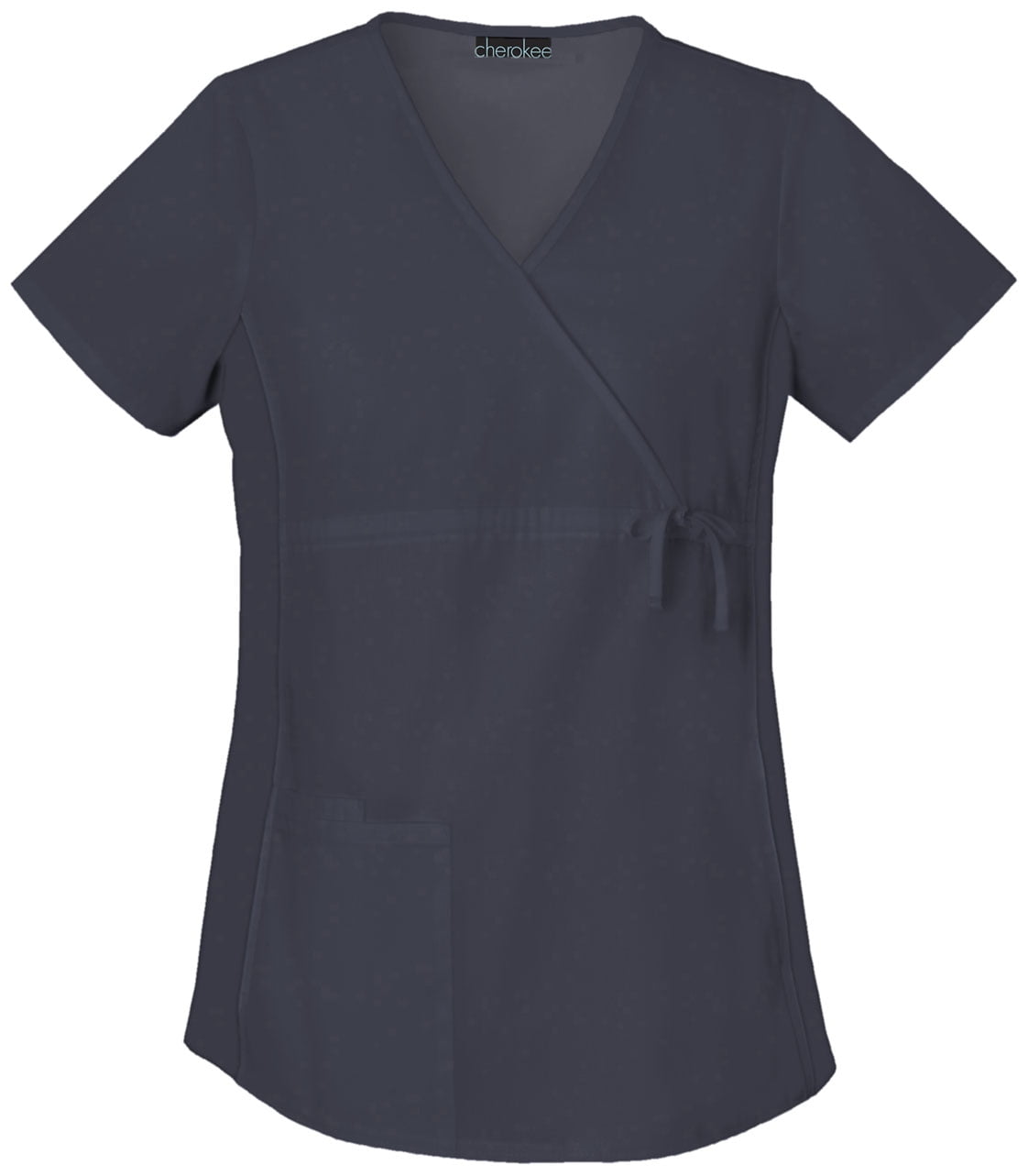 Cherokee Flexibles Women Medical Scrubs Top Maternity Mock Wrap Knit
