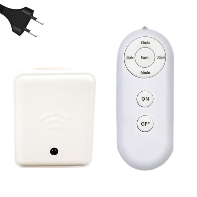 E27 Smart Remote Control Lamp Holder Socket, Wireless Plug-in Light Adapter with Timer for LED Bulbs, On/Off Switch for Home Bedroom Lighting