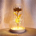thumbnail image 4 of yingyy Eternal Rose Flower Rose LED Lamp Home Decor Wedding Christmas Valentines Day Colorful Rose RGB, 4 of 6