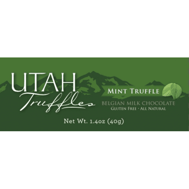 Utah Truffles Mint Chocolate Bar, 1.4 Oz.