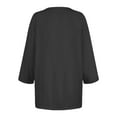 thumbnail image 5 of Shirts For Women Tees Tops Button Down Short Sleeve Round Neck Solid Color Soft Fashion Clothing, 5 of 5